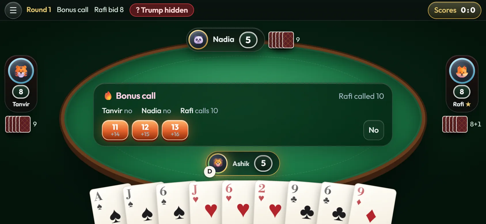The Bonus call after the second deal